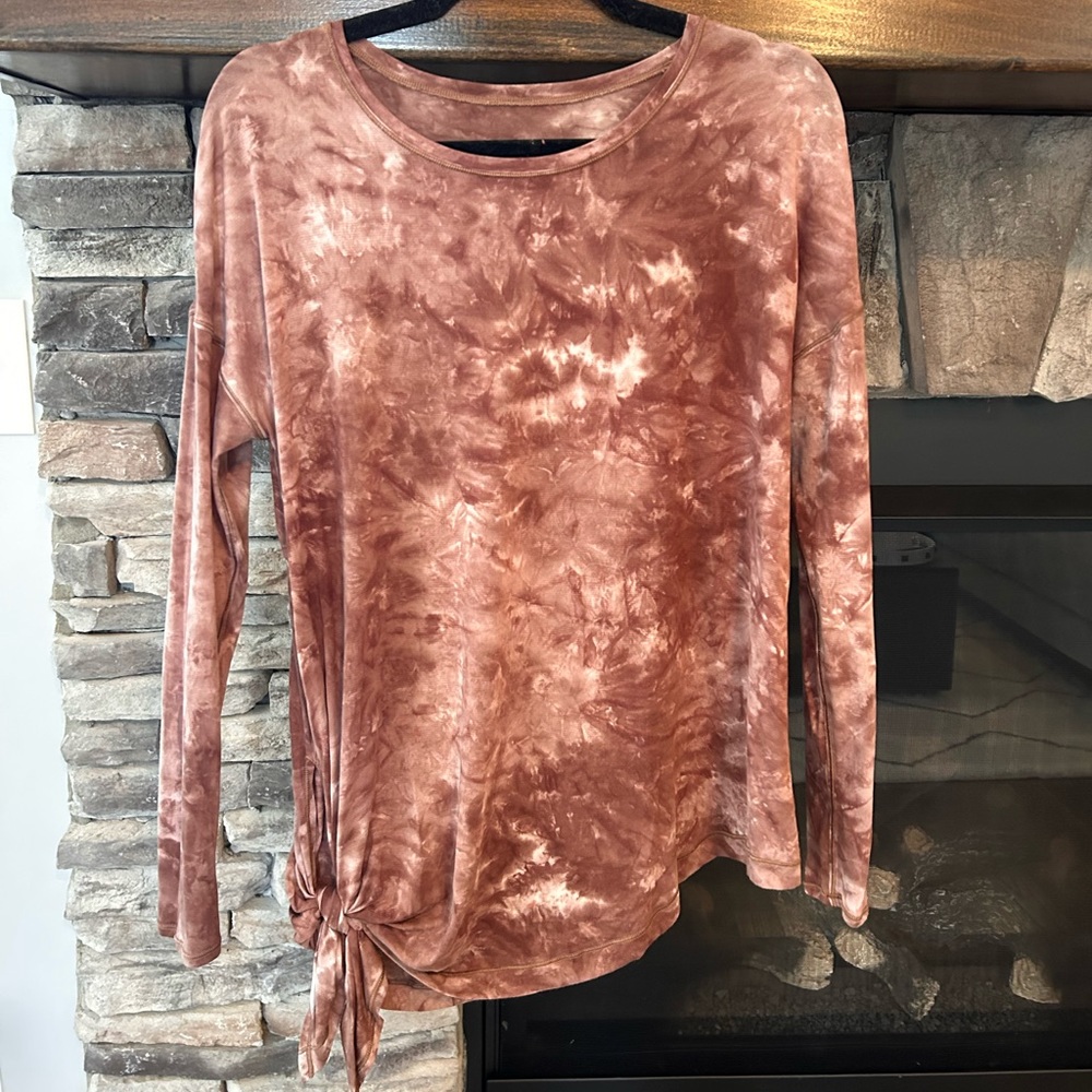 Lululemon New To The Point Long Sleeve Tie Dye Top Purple 6